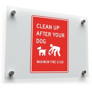 Clean Up After Your Dog Vinyl Sticker – Bold