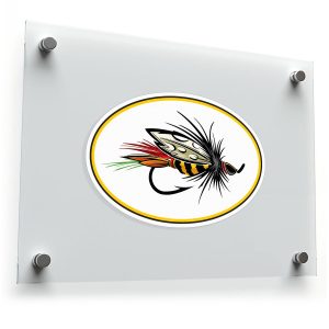 Colorful Fly Fishing Hook Sticker
