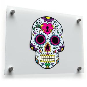 Colorful Sugar Skull Vinyl Sticker