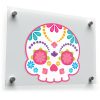 Colorful Sugar Skull Vinyl Sticker 1