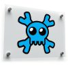 Cute Blue Skull Crossbones Sticker