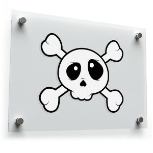Cute Skull and Crossbones Vinyl Sticker