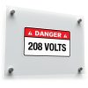 Danger 208 Volts Warning Sign