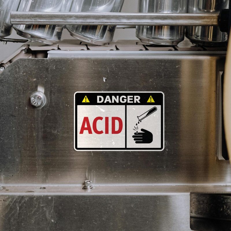 Acid Storage Rack Sticker