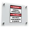 Danger: Chemical Storage Area Bilingual Safety Sign 1