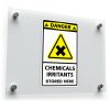 Danger Chemicals Irritants Stored Here Sticker