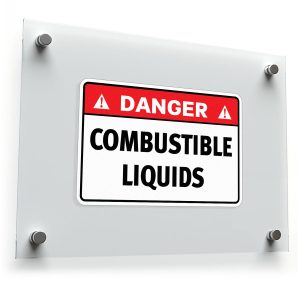 Danger Combustible Liquids Sign Sticker