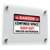 "Danger Confined Space" Safety Sticker