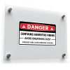 "Danger: Contains Asbestos Fibers" Safety Sticker