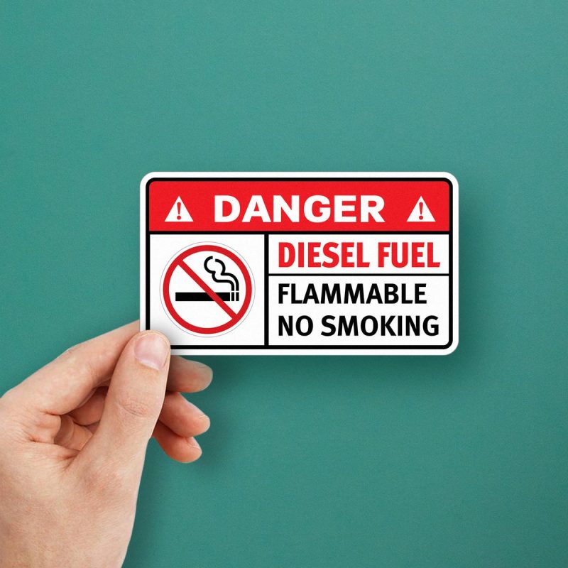 Danger Diesel Fuel Warning Sticker - Stickers Factory