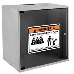 Alternative view of Danger: Do Not Disturb Poker Player Vinyl Decal