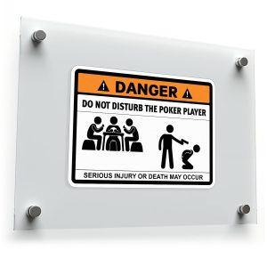 Danger: Do Not Disturb Poker Player Vinyl Decal