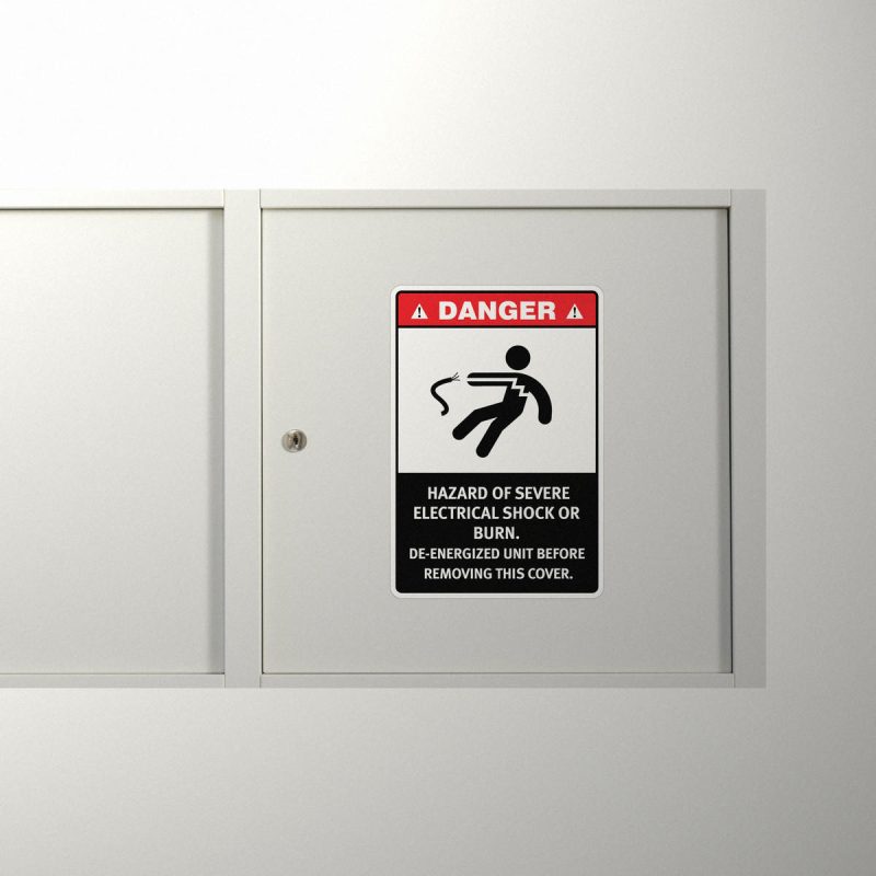 Danger: Electrical Shock Hazard Sticker - Stickers Factory
