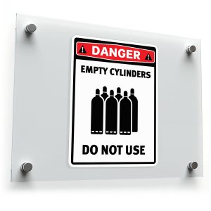 Danger Empty Cylinders Do Not Use Sticker – Safety