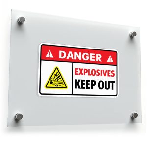 "Danger: Explosives Keep Out" Safety Sticker