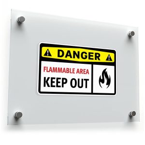 Danger Flammable Area Keep Out Sticker