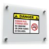"Danger Fuel Storage Area" Sign Sticker 1