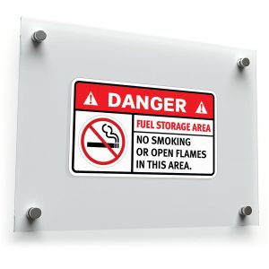 Danger Fuel Storage Area Warning Sticker