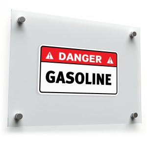 "Danger Gasoline" Safety Sign Decal