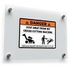 Danger Grass Cutting Machine Sticker