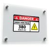 Danger: High Voltage 380 Volts AC Sign