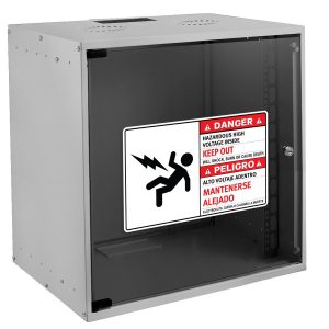 Alternative view of Danger High Voltage Inside Sticker