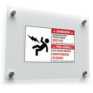 Danger High Voltage Inside Sticker