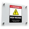 "Danger: High Voltage" Vinyl Warning Decal 1
