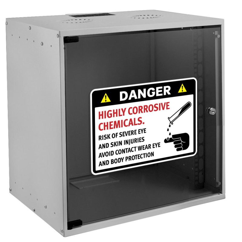 Danger Highly Corrosive Chemicals Sticker - Stickers Factory