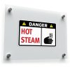 Danger Hot Steam Warning Sticker 1