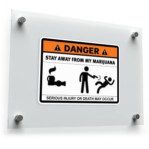 Danger Marijuana Warning Sign Decal