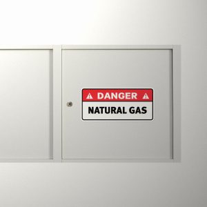 Alternative view of Danger: Natural Gas Vinyl Decal