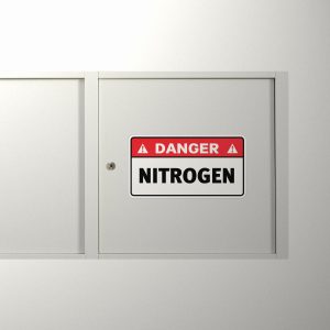 Alternative view of Danger Nitrogen Sign