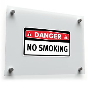 "Danger: No Smoking" Warning Sign Sticker