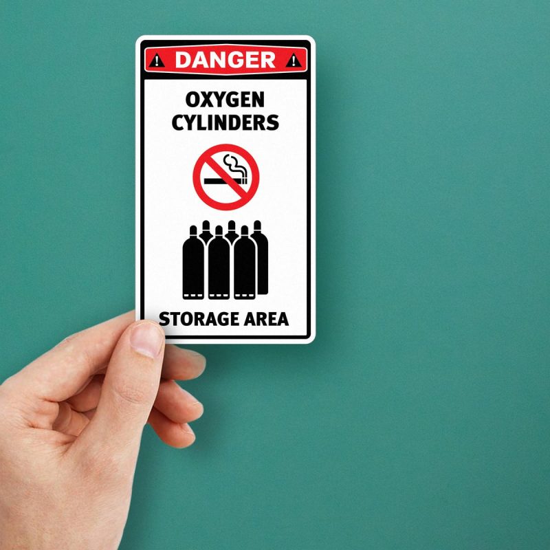 O2 Storage Safety Sticker