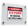 Danger Oxygen No Smoking No Open Flames Safety Sticker