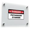 Danger Potassium Cyanide Warning Sticker 1