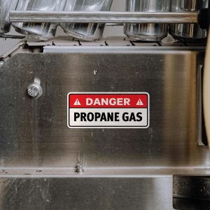 Alternative view of Danger Propane Gas Warning Sticker
