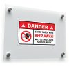 Danger Sharp Razor Wire Keep Away Sticker 1