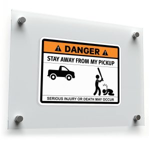 Danger Stay Away From My Pickup Vinyl Sticker