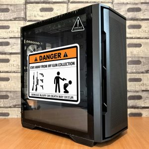 Alternative view of Danger Stay Away From My Gun Collection Sticker