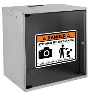 Alternative view of Danger Stay Away from My Camera Sticker