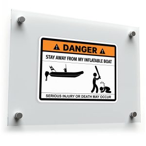 Danger Stay Away from My Inflatable Boat Sticker