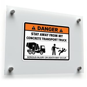 "Danger: Stay Away from My Concrete Transport Truck" Vinyl Decal