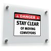 "Danger: Stay Clear of Moving Conveyors" Safety Sticker 1