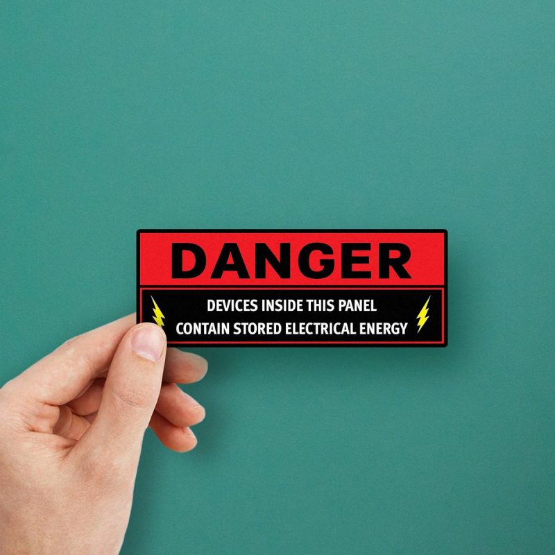 Danger: Stored Electrical Energy Warning Sign - Stickers Factory
