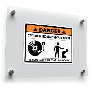 Danger Vinyl Record Warning Sticker