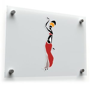 Elegant African Woman Silhouette Sticker