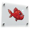 Fierce Cartoon Piranha Vinyl Decal