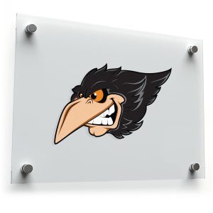 Fierce Crow Head Cartoon Sticker